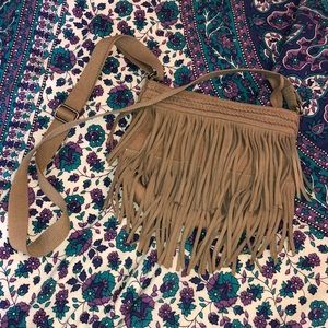 Fringe Braided Strap Purse